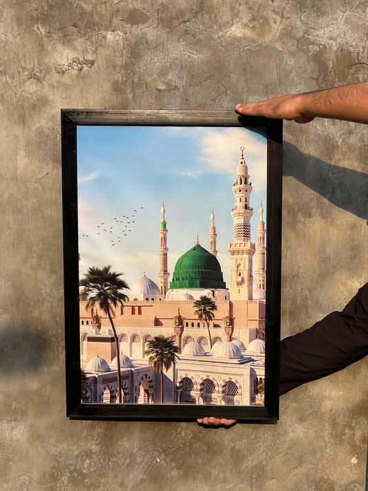 Masjid-e-Nabawi Premium Wall Art 3D Print