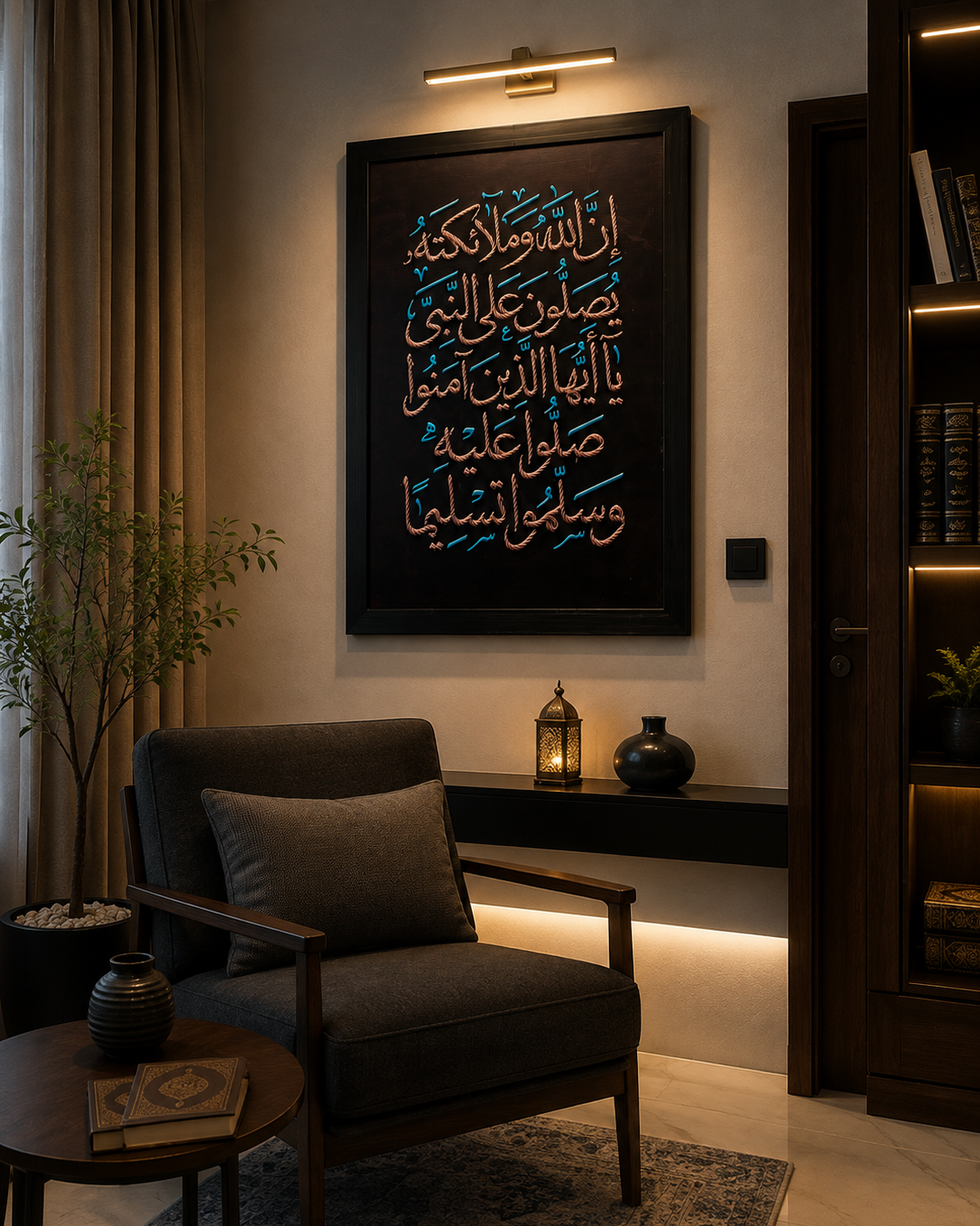 Premium Ayat Islamic Calligraphy Wall Art 21×30 Inc