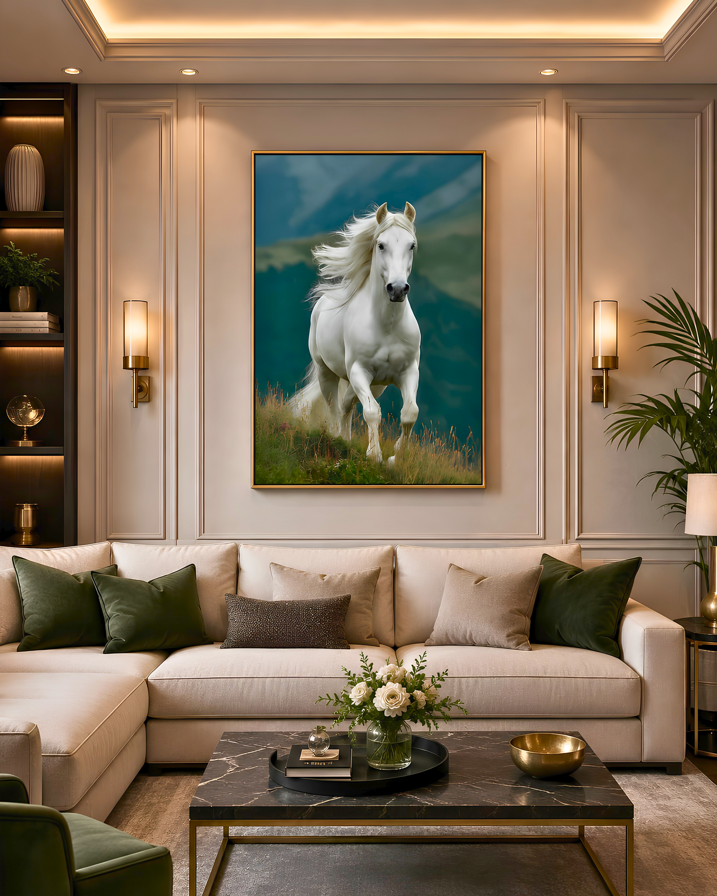 Luxury Horse Wall Art Frame 24x36 Inc