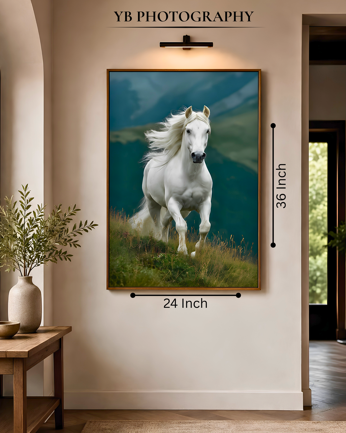 Luxury Horse Wall Art Frame 24x36 Inc